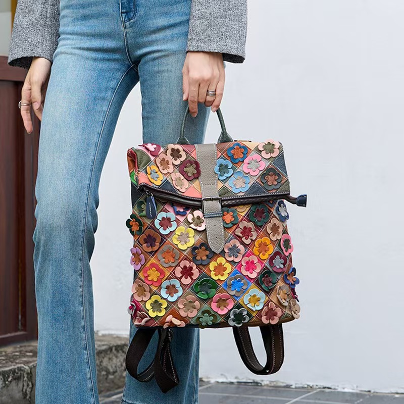 Vintage Women Genuine Leather  - Fashion Backpack Women ulasan dan harga