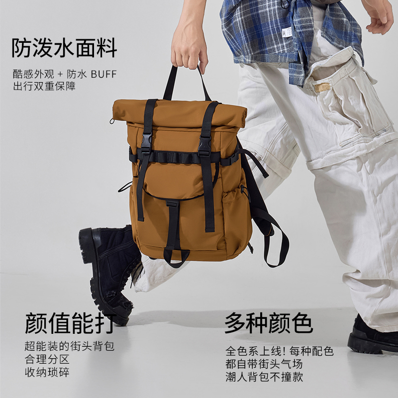 New Men's roll mouth expandabl - Hiking Backpack Waterproof ulasan dan harga
