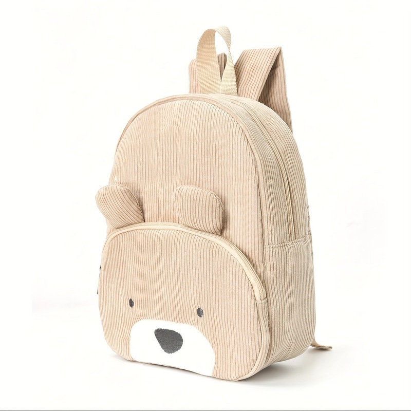 Cute Bear Corduroy Backpack fo - Canvas Backpack Casual ulasan dan harga