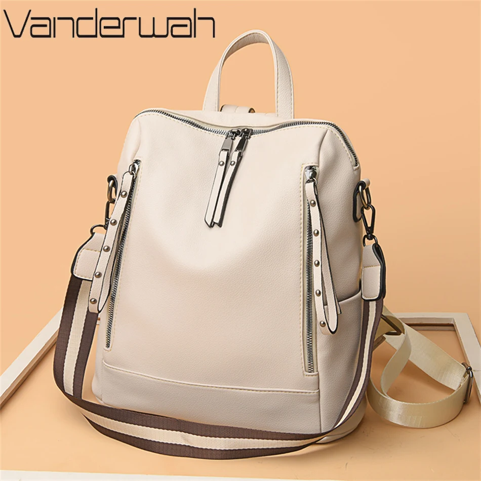 Brand Luxury Backpacks Soft Le - School Backpack Teen ulasan dan harga