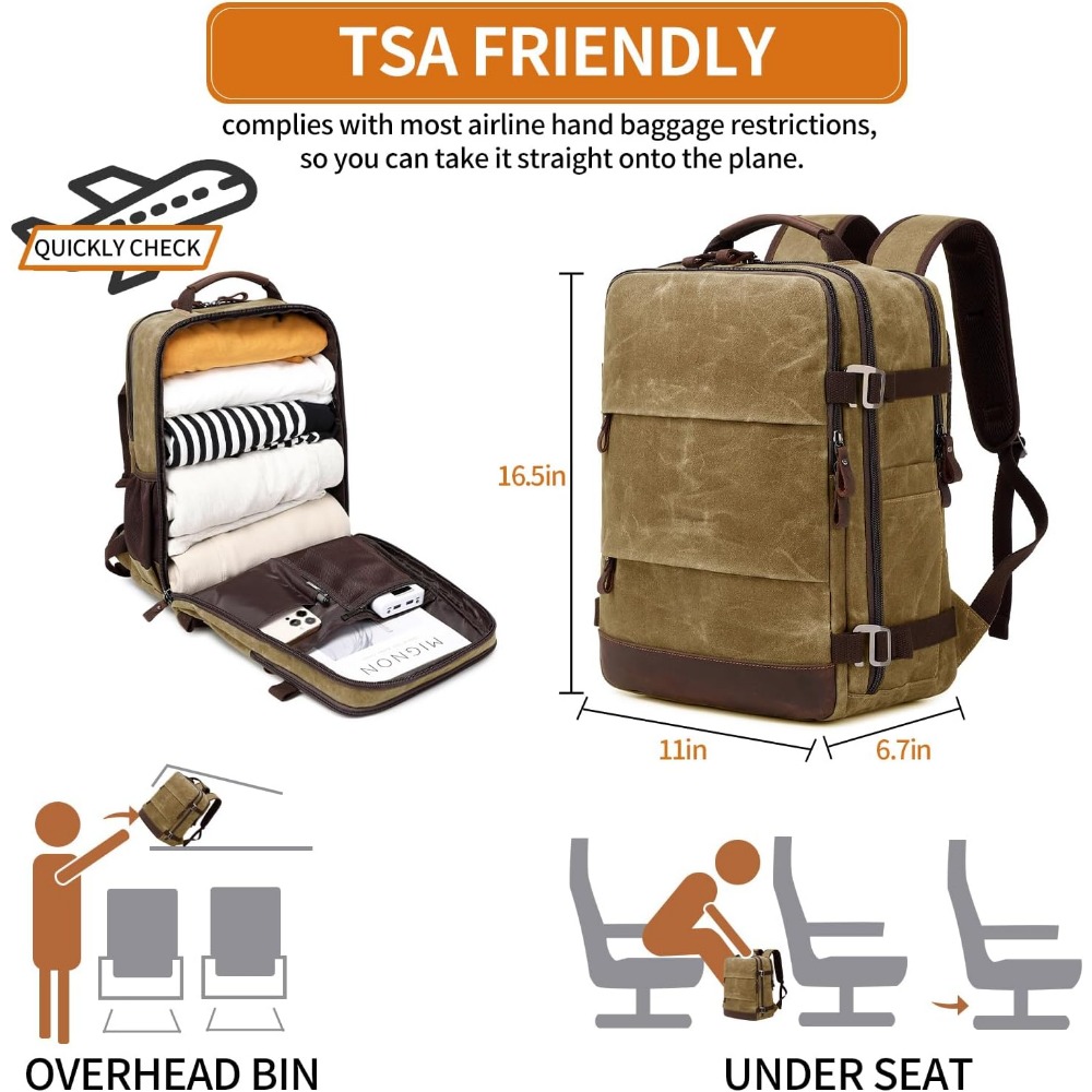 Travel Backpack for Men - Carr - Canvas Backpack Casual ulasan dan harga