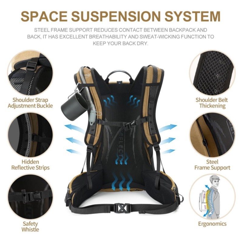 Large Waterproof Tear-Resistan - Hiking Backpack Waterproof ulasan dan harga