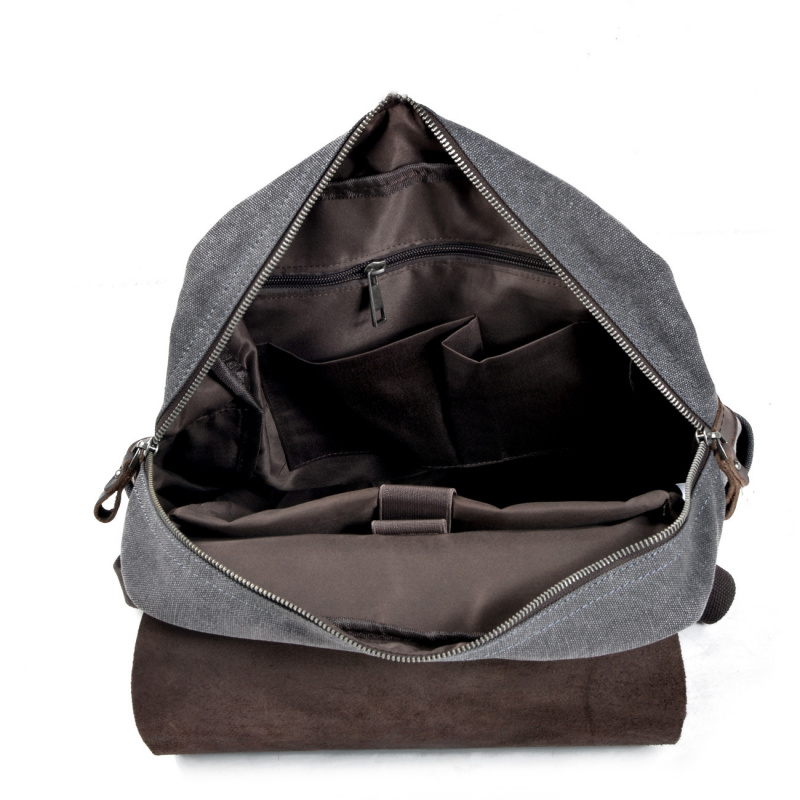 Retro men's backpack, double s - Canvas Backpack Casual ulasan dan harga